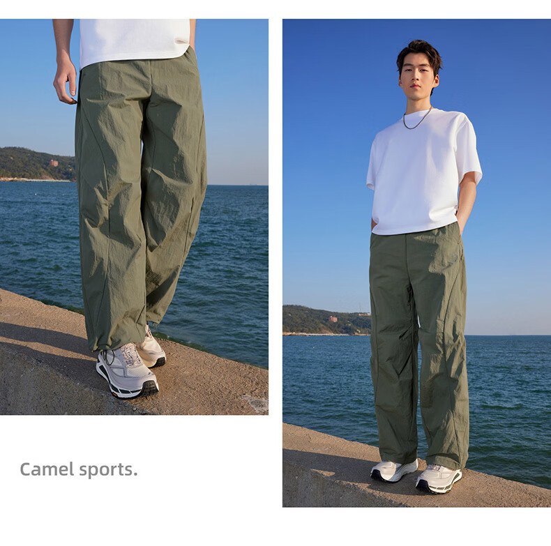 CAMEL Ice Cooling Sun Protection Workwear Women's Straight Casual Quick-Dry Paratrooper Pants C26BA6L6007 Dreamy Pink L 4