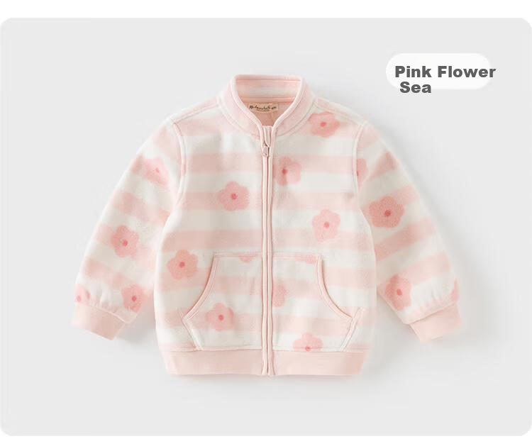 DAVE & BELLA Girls' Spring and Autumn Fleece Jacket Baby Plush Coat 10
