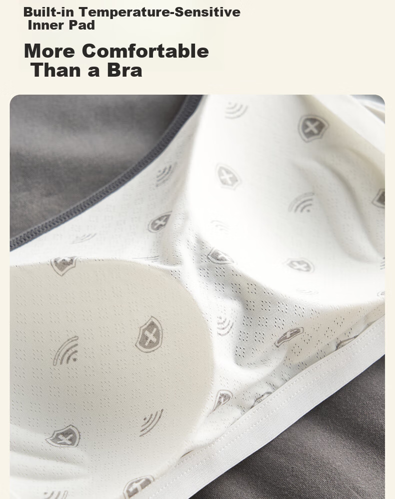 FENYE Nursing Tank Top Pure Cotton Breastfeeding Vest with Chest Pads Postpartum Feeding Light Gray L 16