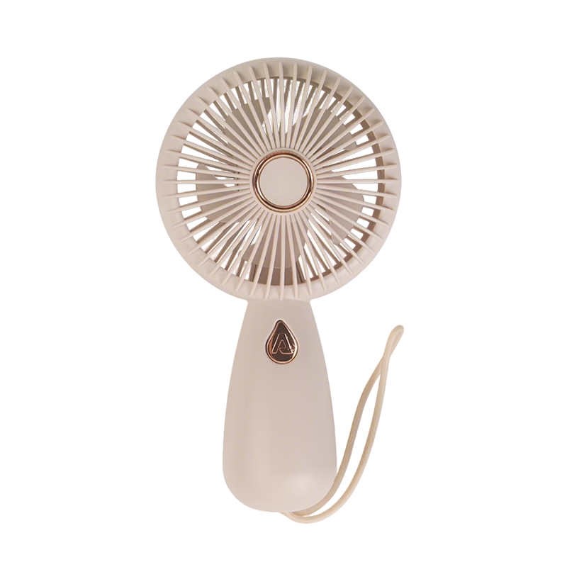 Baosou Portable Handheld Mini Fan with Built-in Light and Lanyard, Rechargeable, 3-Speed Strong Wind, Quiet, Pink