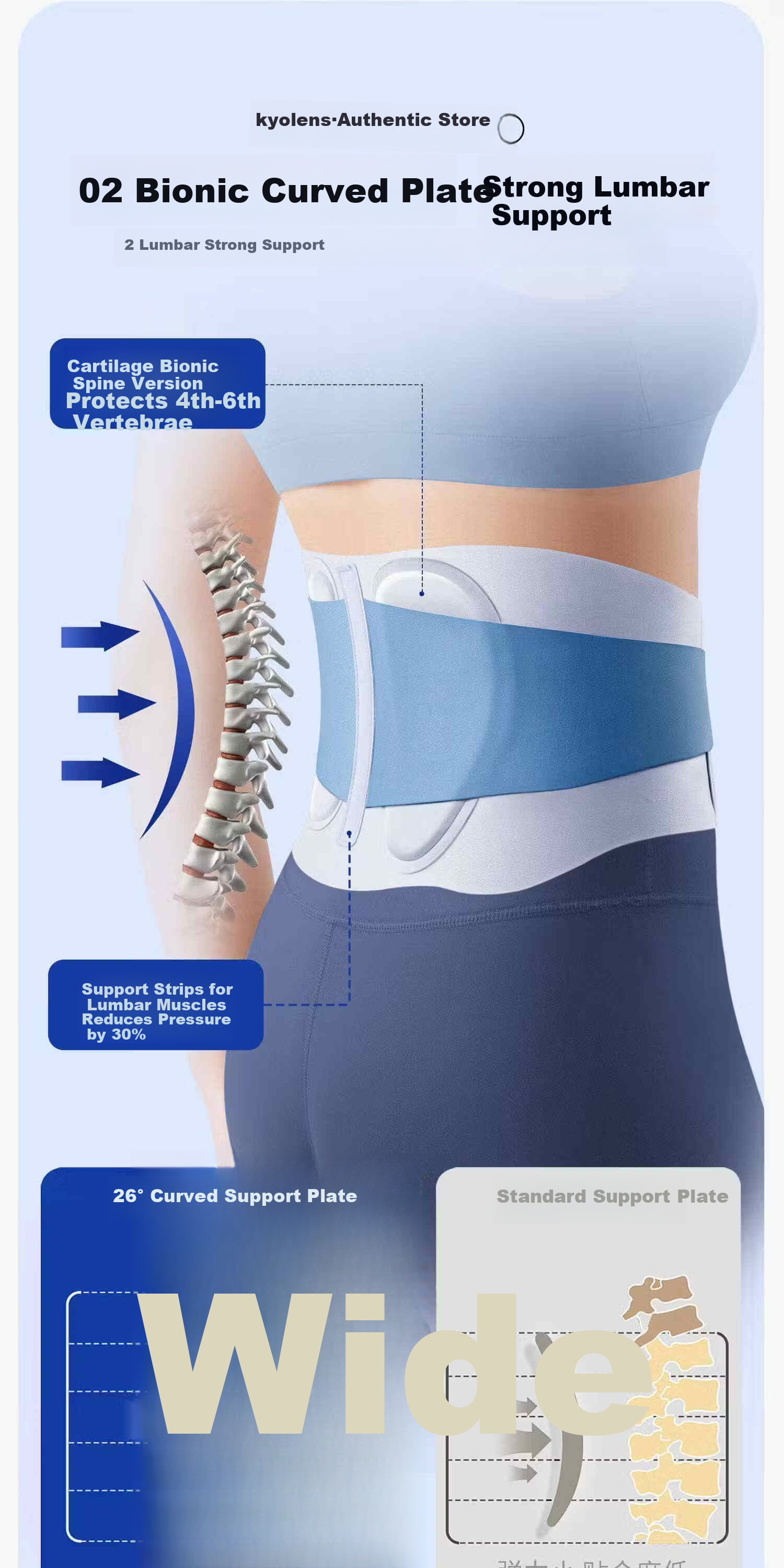 KYOLENS Medical Lumbar Support Belt for Herniated Disc, Breathable Summer Thin Waist Brace for Women, Lumbar Muscle Strain Relief 7