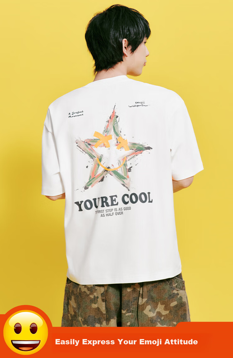 Semir Wang Anyu Mall Editionemoji™ Collaboration Men's Short Sleeve T-Shirt Summer 2026 Base Shirt 101326100208 3