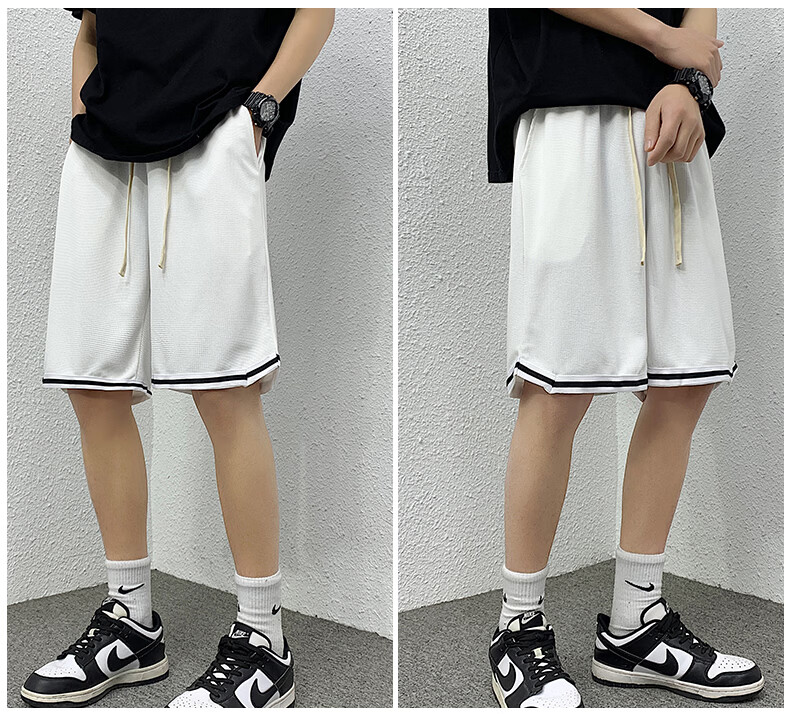 GLM Men's Summer Breathable Shorts, Loose Fit Five-Point Beach Running Fitness Sports Pants 12