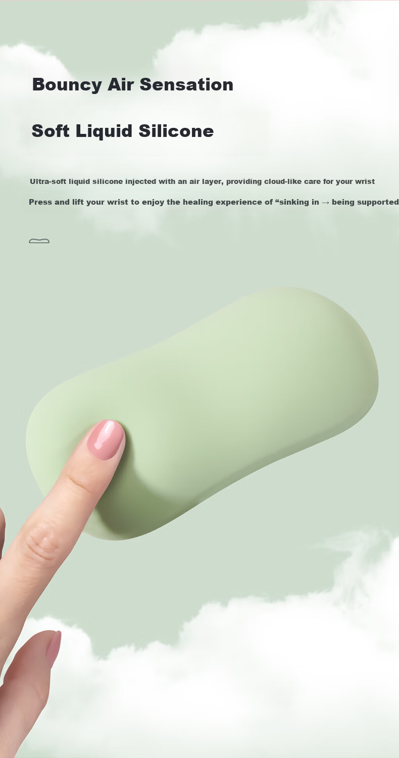 DIY Workshop Silicone Airbag Liquid Air Wrist Rest Desk Office Gaming Esports Cute Creative Simple Mouse Wrist Pad Small Air Cushion Wrist Support Pad 6