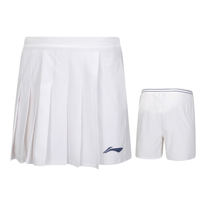 LI-NING Badminton Team Woven Skort Breathable Quick-Dry Skirt Pants ASKV014-2 Standard White L
