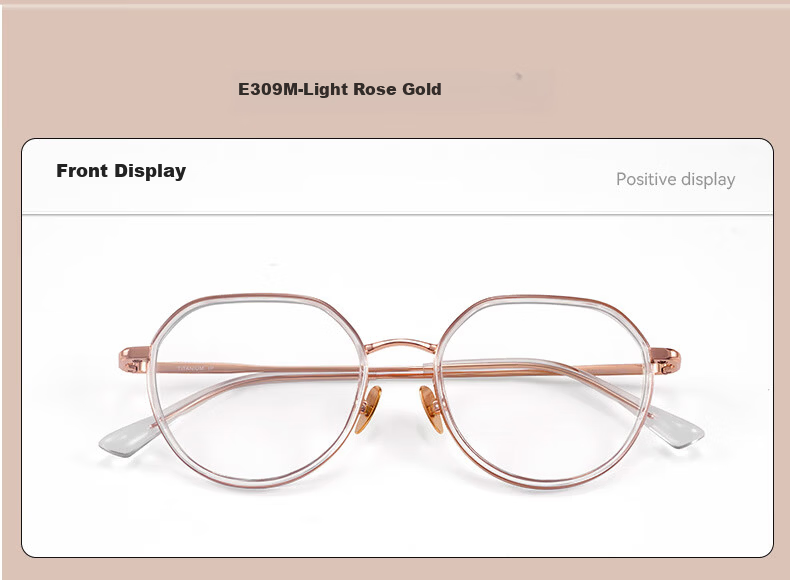 Sunset Red Women's Reading Glasses Pure Titanium Ultra-Light Blue Light Blocking HD Eyewear Youthful Appearance Gift for Mom E309M +2.00 Diopter 5