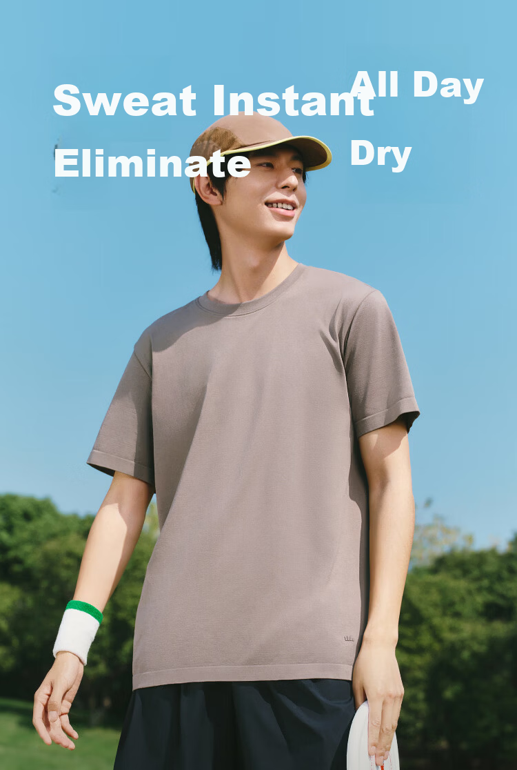 Beneunder Men's Outdoor Sports Quick-Dry Breathable Bare-Feel Base Layer Short Sleeve T-Shirt DR023 Coconut White XL 1