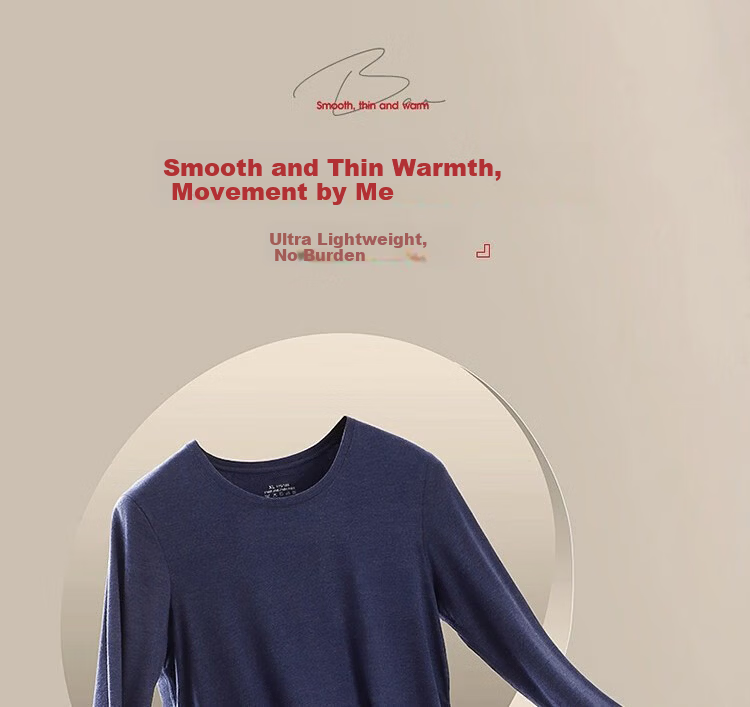 BOPRUIEY Men's Thermal Underwear Set Thin Heated Tight-Fitting Autumn Winter Thermal Shirt and Pants 7