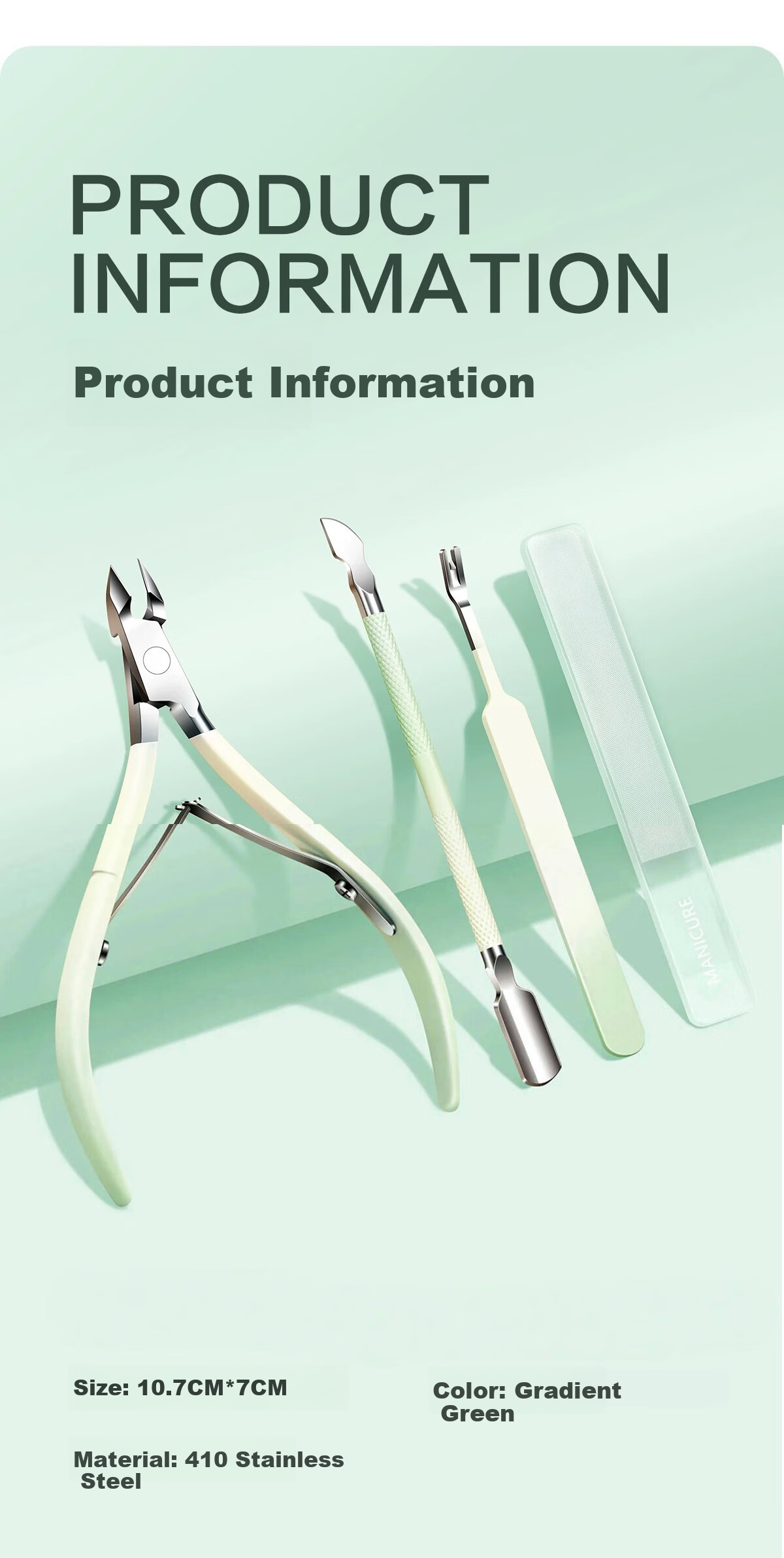 SweetCoolDou Cuticle Nipper Steel Pusher Dead Skin Fork Manicure Tool Set Nail Grooming Kit Cuticle Remover 14