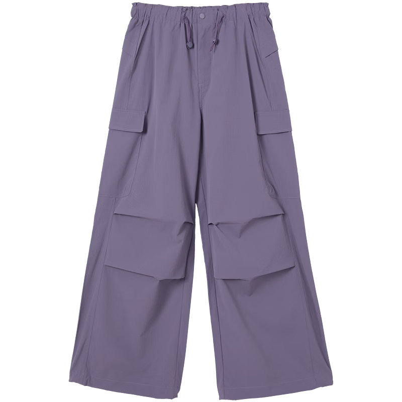 Demana UPF50+ Ice Silk Summer UV Protection Work Pants Drawstring Wrinkle Pocket Casual Pants for Women