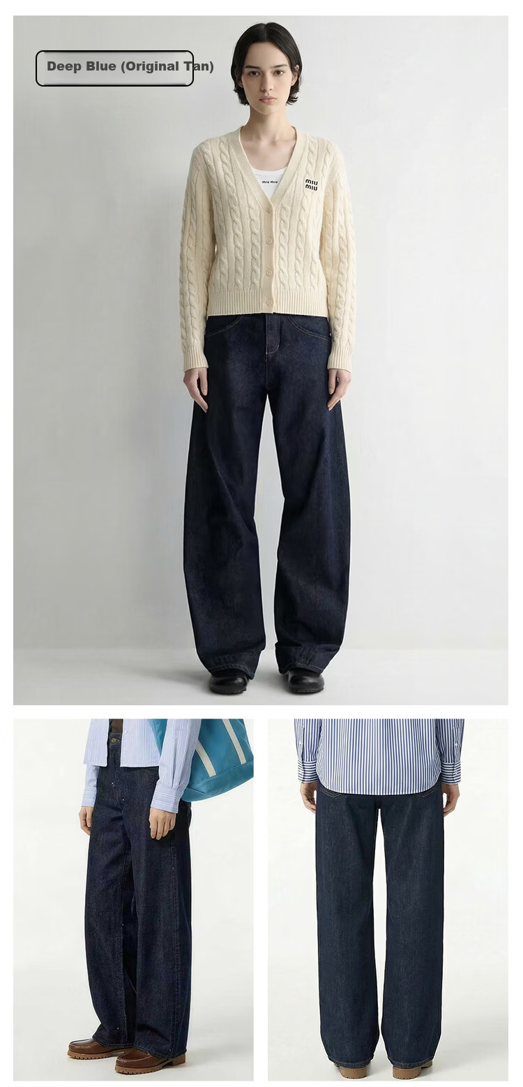 JD Jingzao Tencel Curved Blade Women's Jeans Straight Casual Pants 2026 New Spring Autumn Light Blue 27 17