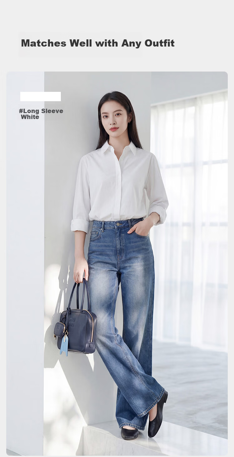 JD Jingzao 100-Count Cotton Women's White Long Sleeve Business Shirt Spring New White Long Sleeve L 13