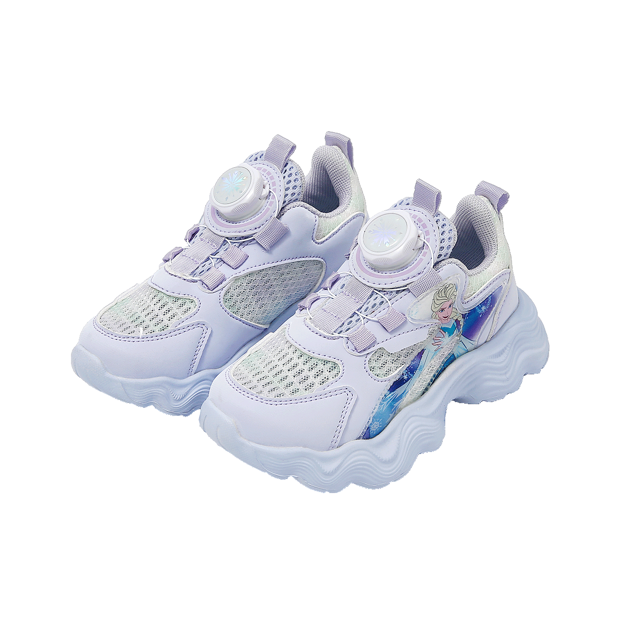 Disney Frozen Girls' Dad Sneakers Summer Kids' Breathable Mesh Sports Shoes Light Purple Size 32
