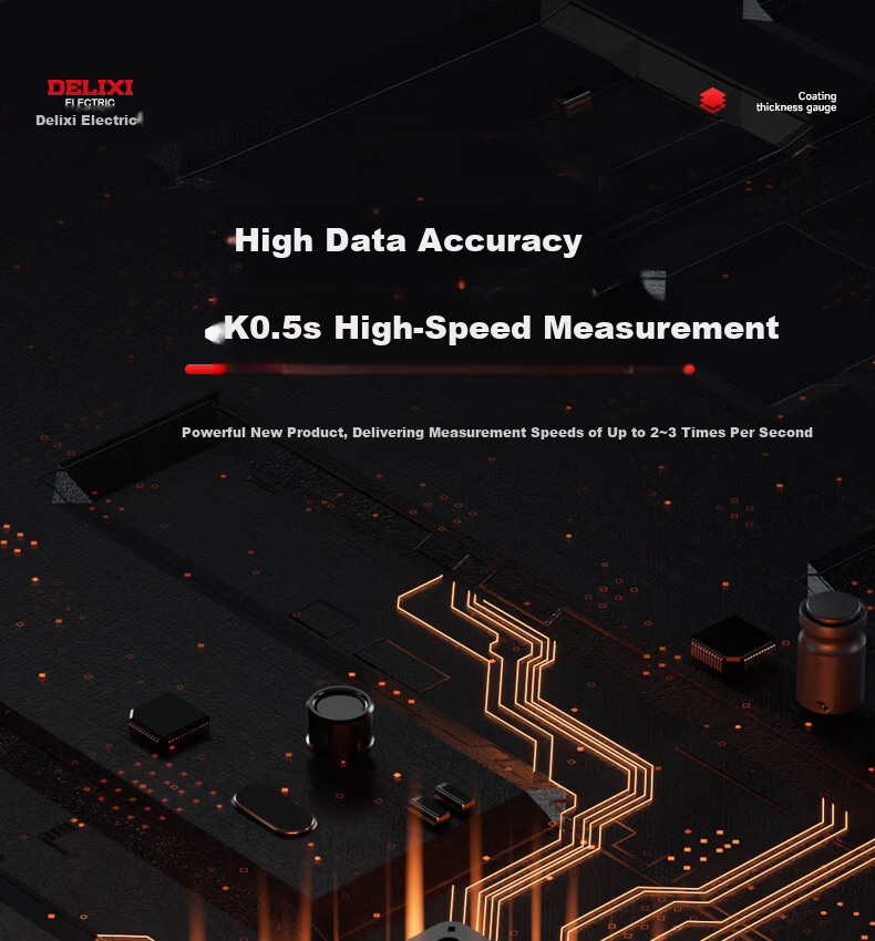 DELIXI ELECTRIC Ultrasonic Thickness Gauge Steel Pipe Wall Thickness Meter Metal Thickness Gauge Steel Plate High Precision Pipeline Boiler Thickness Measurement Instrument 8