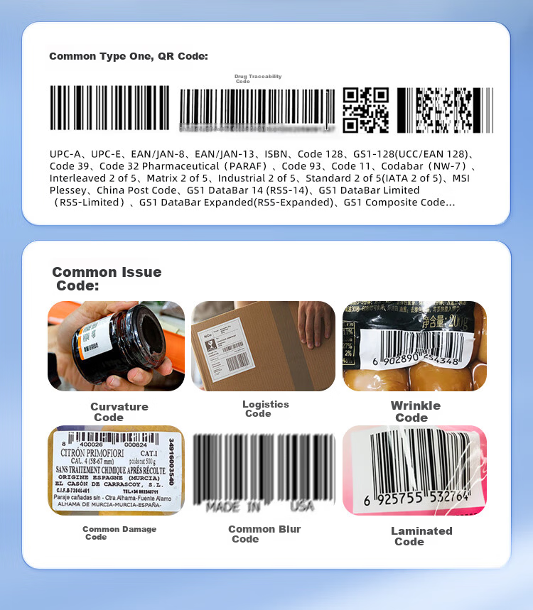 GEPAD Wireless Barcode Scanner Gun, QR Code And Barcode Scanning for Cashier Payment, Express Delivery Logistics Spare Parts Warehouse Product Pharmaceutical Traceability Code GT-2100D 4