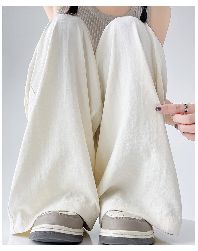 Modal Women's Suit Pants 2026 Spring Summer New Milk Puff Yamamoto Wide-Leg High-Waist Loose Slim Casual Trousers 11