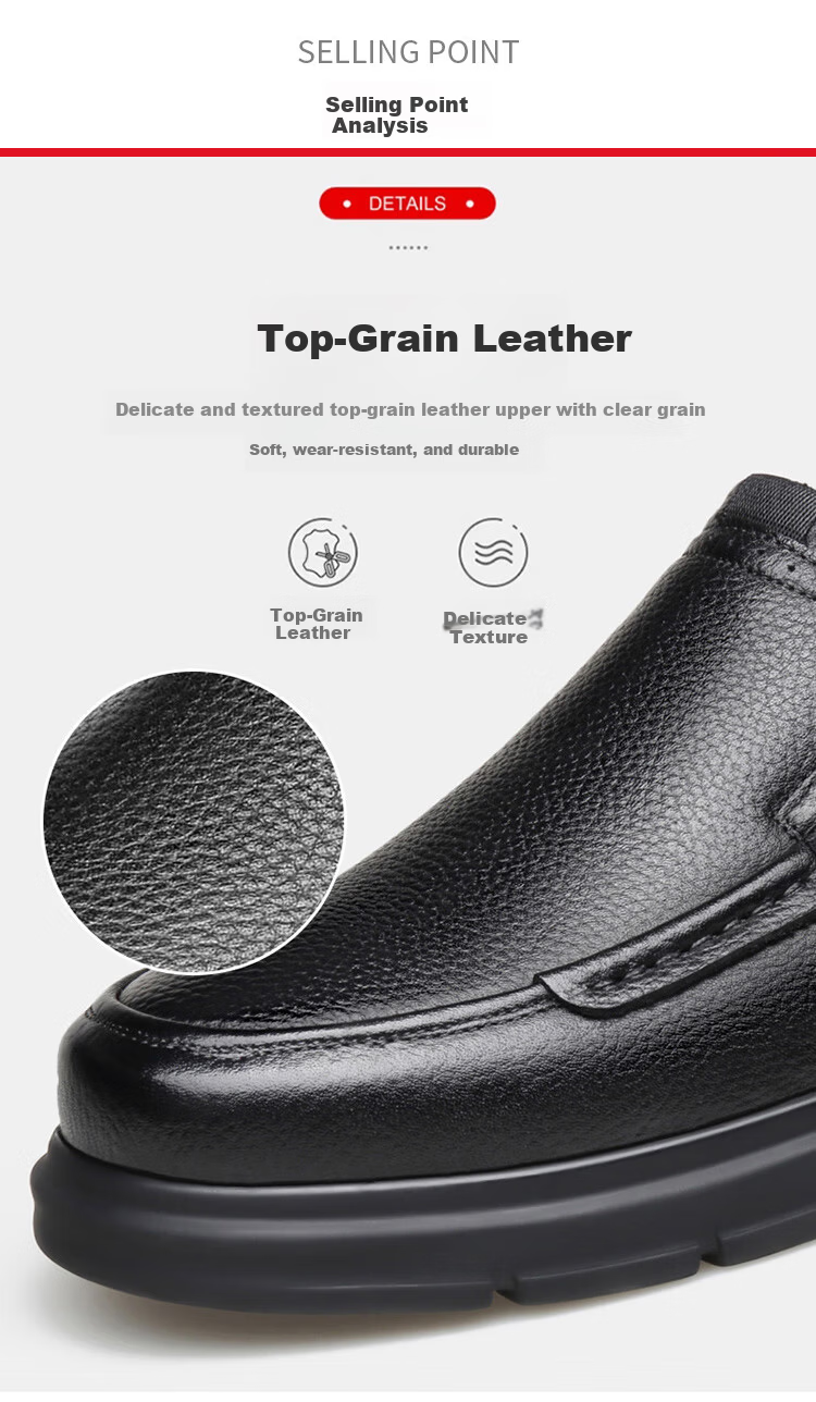 Hengyuanxiang Men's Slip-On Business Casual Breathable Driving Loafers J7276 Black Size 42 8