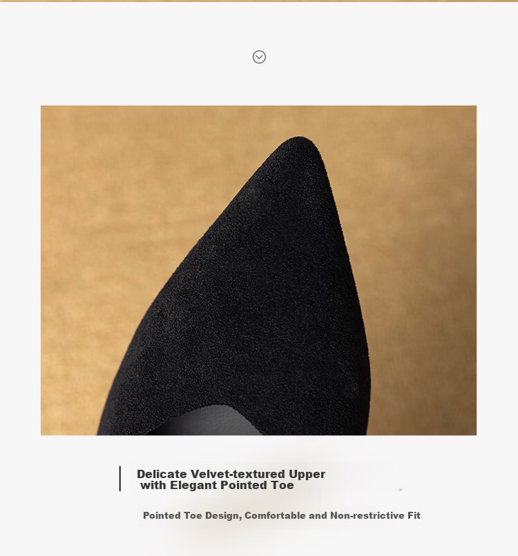 ZHR Pointed Toe Mary Jane Shoes for Women 2026 Spring New Thick Heel Suede Retro Versatile High Heels BL701 Black Size 34 8