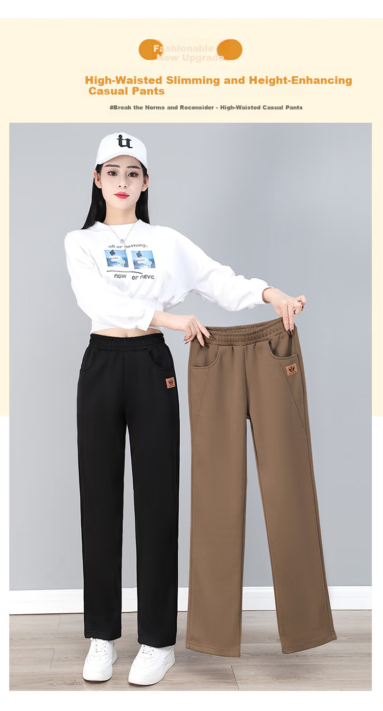 TUCANO Women's Straight-Leg Pants Casual High-Waist Slimming Beige M 2