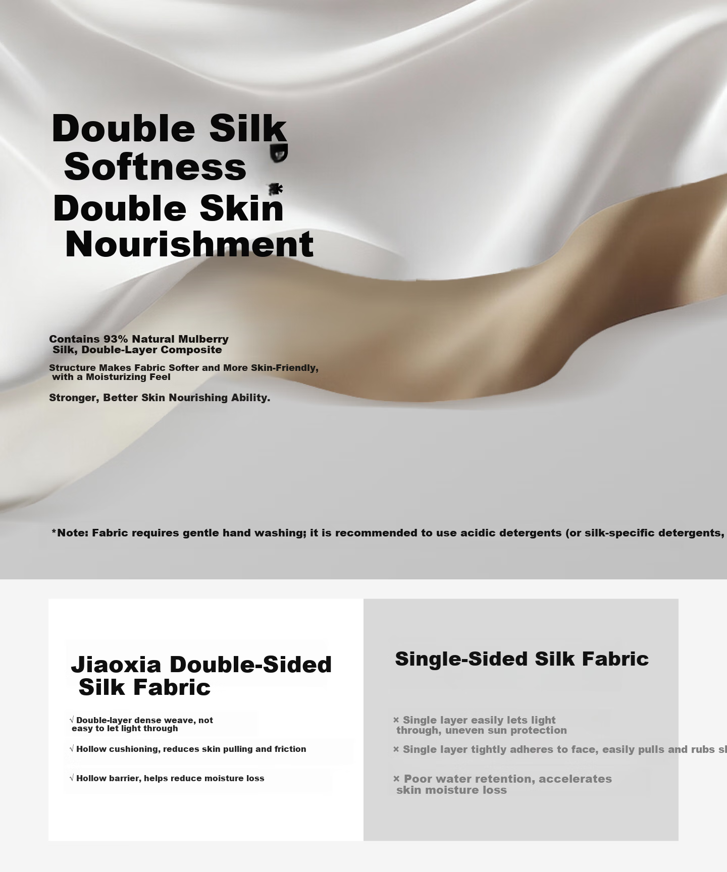 Beneunder Double-Sided Mulberry Silk Sun Protection Face Mask Facekinis Anti-Heat Dryness Cooling Breathable Non-Stuffy 4