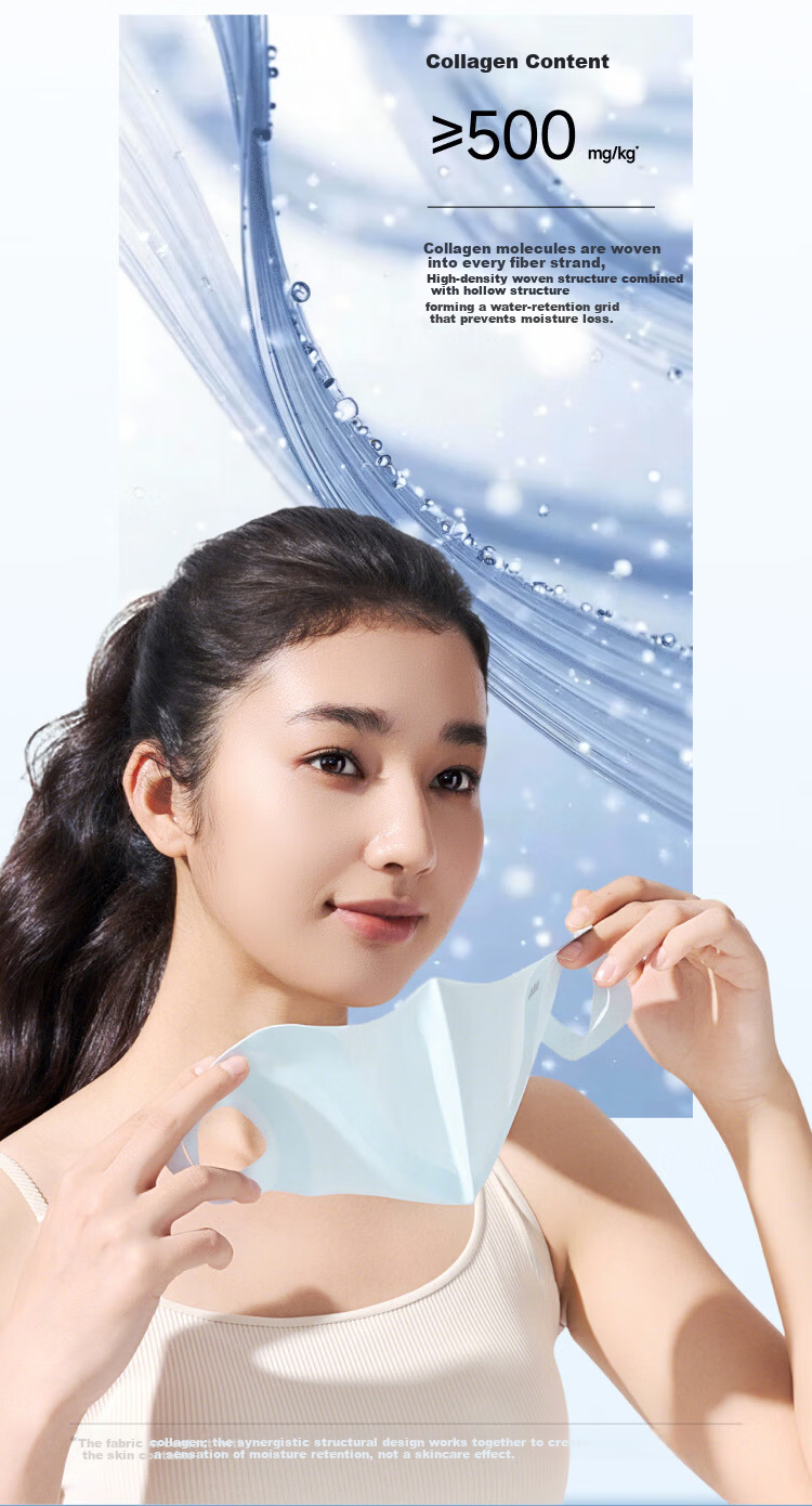 Beneunder Skin Barrier Protective Sunscreen Mask Face Shield Spring Summer Soothing Sensitive Skin Medical Breathable Anti-Dryness Deodorizing Blue 12