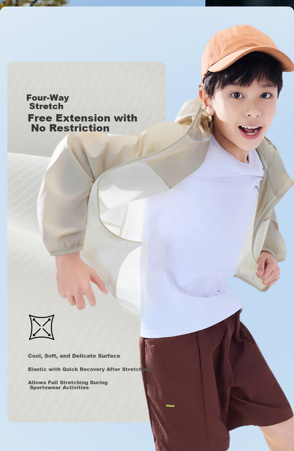 Anta Kids Sun Protection Jacket Boys UPF50+ Summer 2026 Girls Breathable Lightweight Jacket A72627602 6