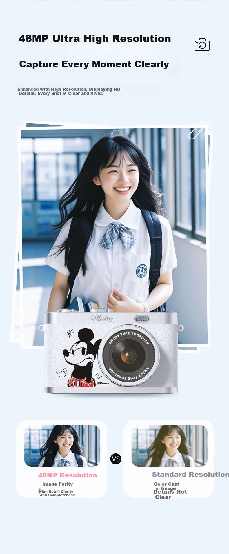 Disney Zootopia Kids Camera Student CCD Camera HD Shooting Toy for Boys and Girls Children's Day Gift 3