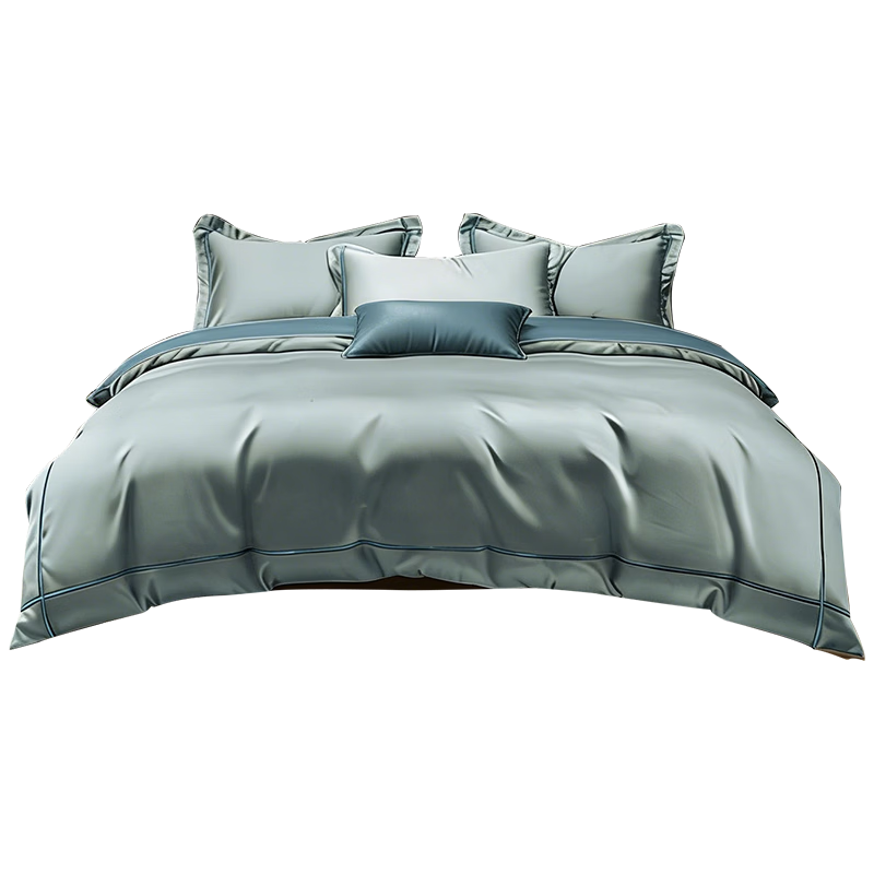 La Torretta 100-Count Antibacterial Long-Staple Cotton Bedding Set, Four-Piece Pure Cotton All-Season High-Quality Bedding, Duvet Cover And Bed Sheet for 1.8/1.5 Meter Bed