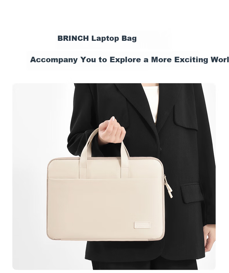 BRINCH Full-Open Laptop Briefcase 15.6/16 Inch Unisex Business Lightweight Laptop Bag 13