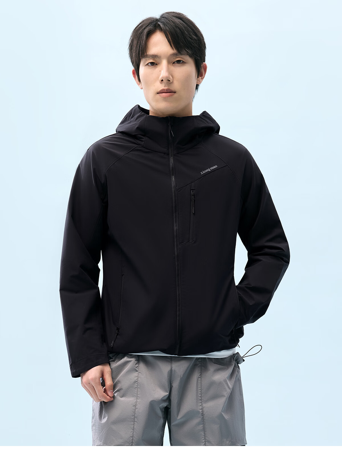 Xiongmao Liu Yifei Same Style [Wanye Soft] Hooded Soft Shell Jacket, Water-Repellent, Windproof, Slim-Fit Coat for Women 1176 44