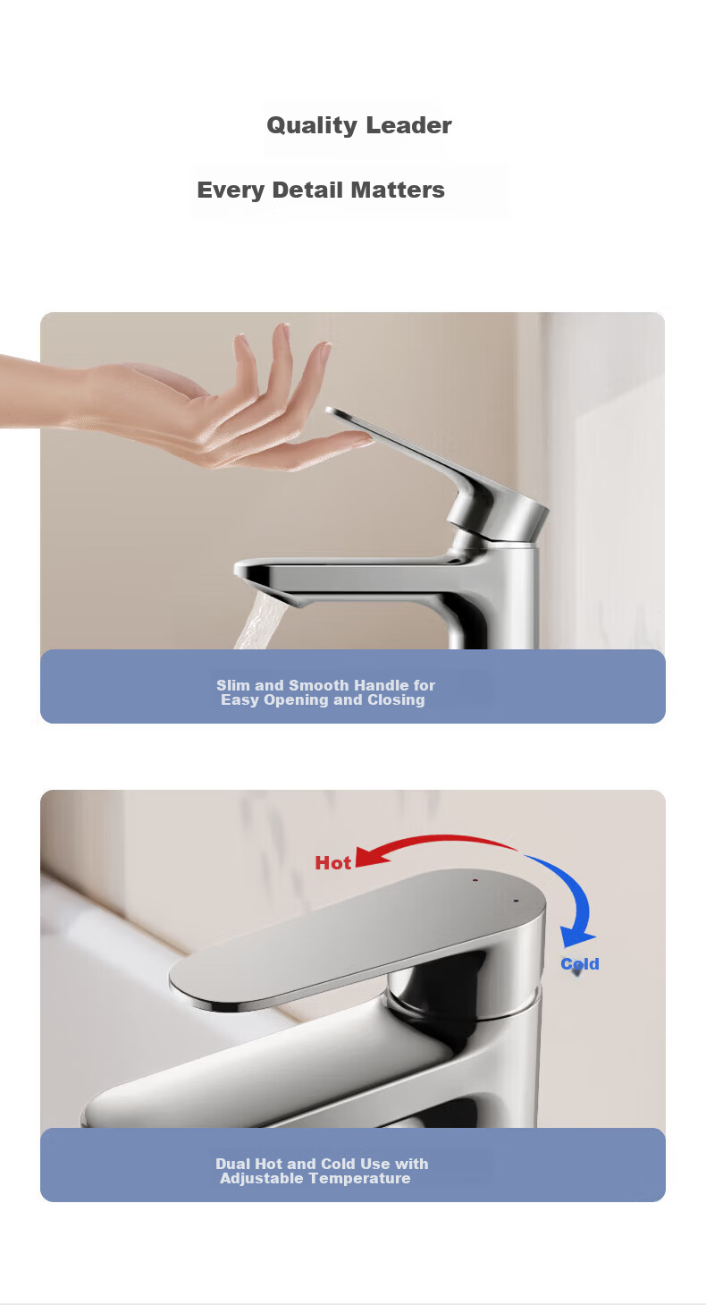ARROW AE41113GGW-P Bathroom Sink Faucet Hot and Cold Basin Tap 13