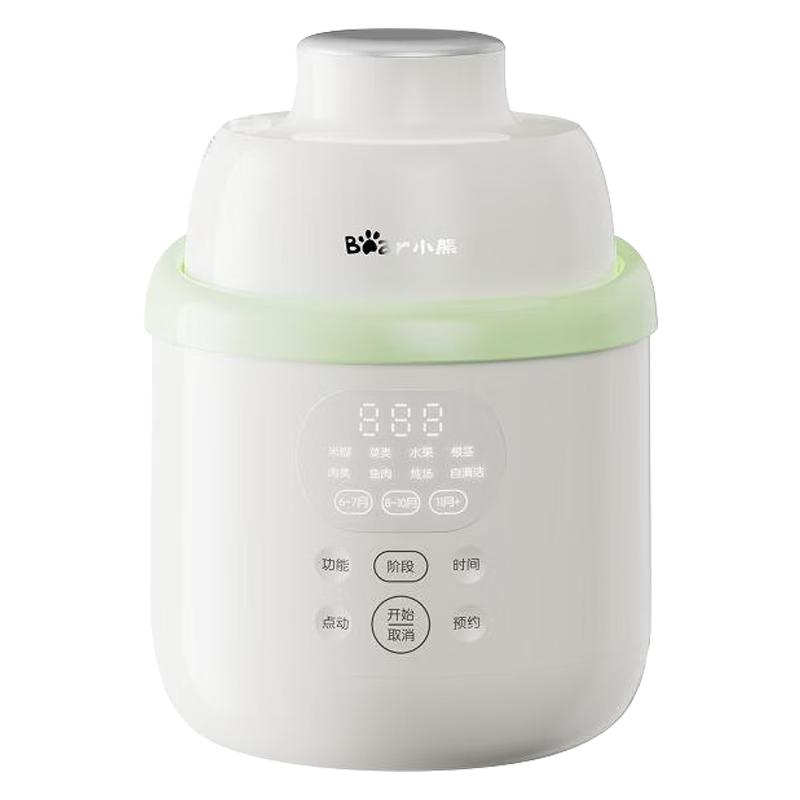 Bear Baby Food Processor Waterless Blending Steaming Cooking All-in-One Automatic Baby Food Maker Age-Specific Puree Rice Cooking Oil