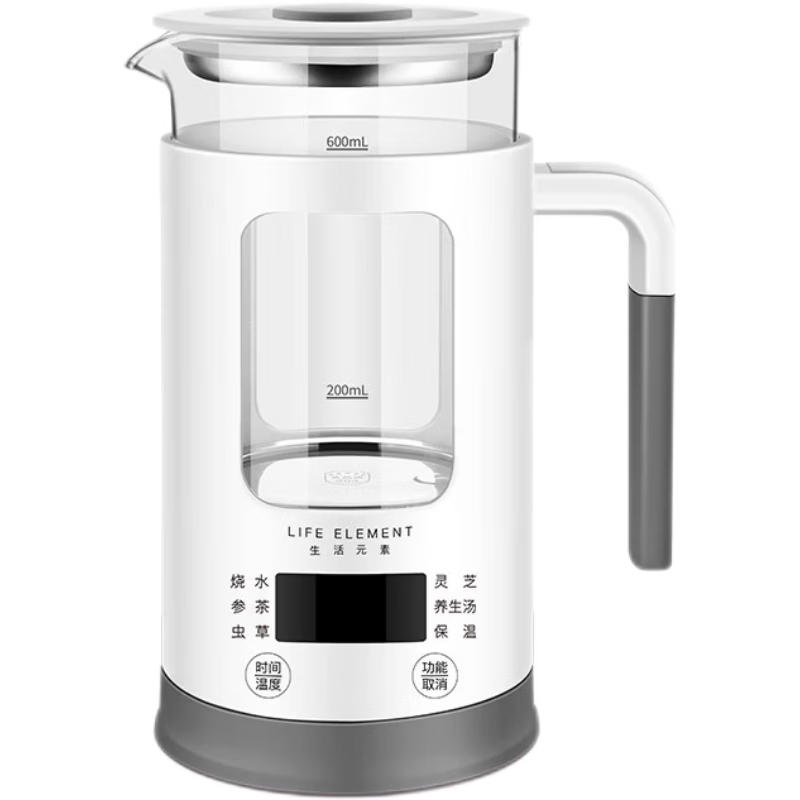 LIFE ELEMENT Health Pot Mini Tea Maker Electric Kettle for Brewing Tea, Decoction, Medicinal Herbs, Water Boiling, Smart Health Cup 0.6L I13-H02