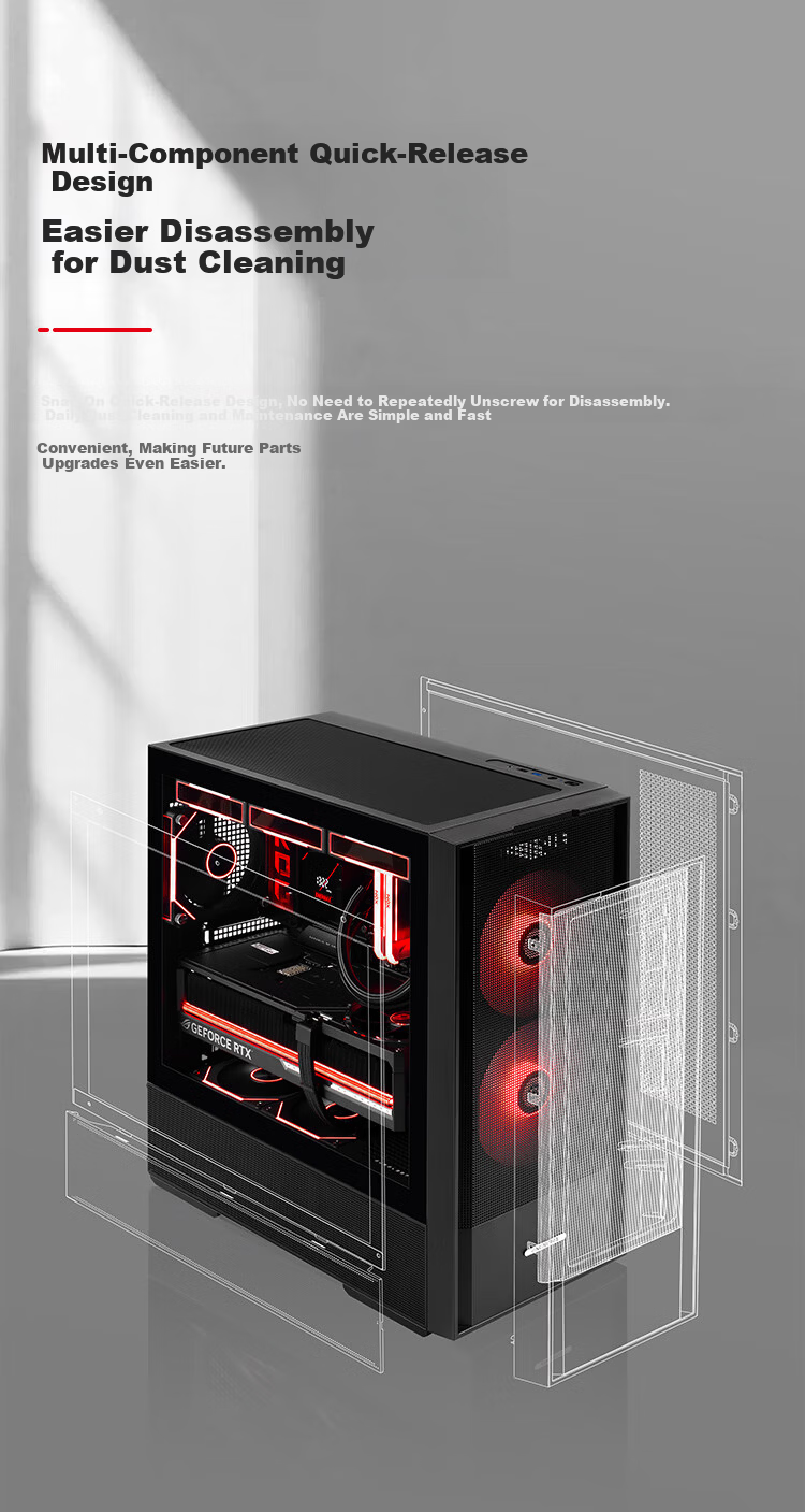 Enermax Desktop Computer Case Fengyu K1 Black Dual Airflow / Standard 2 x 14CM Fans / Standard GPU Support Bracket / Cable Management / ATX Motherboard Support 7