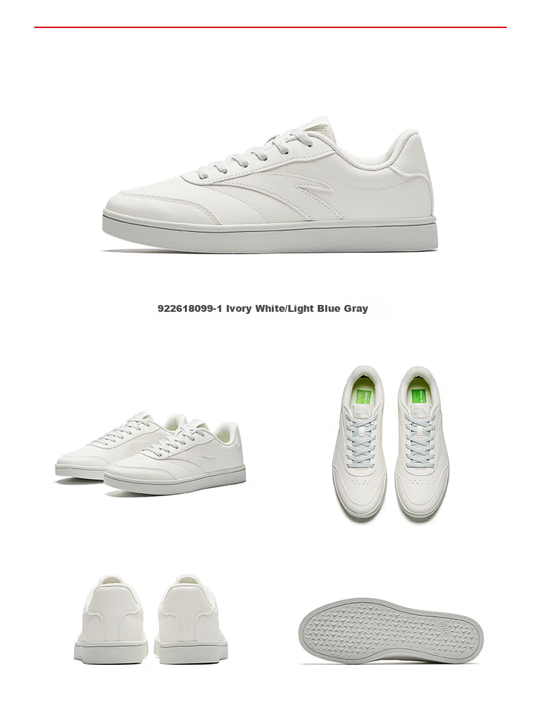 Anta Vitality Women's Skate Shoes Classic Thin Sole Low-Top Summer Breathable White Casual Shoes Mother's Day Gift 16
