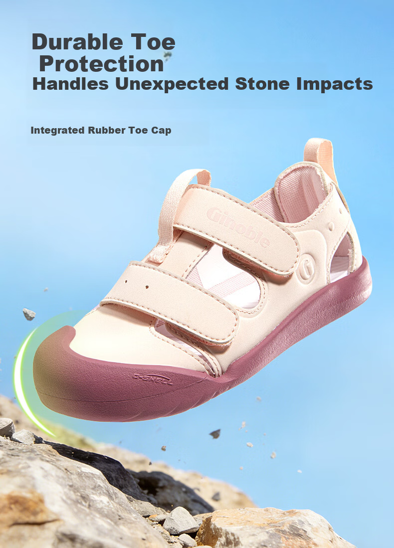 Ginoble Children's Walking Shoes 2026 Summer Breathable Sandals for Boys and Girls Ages 1-5 GW1875 White Cloud 5