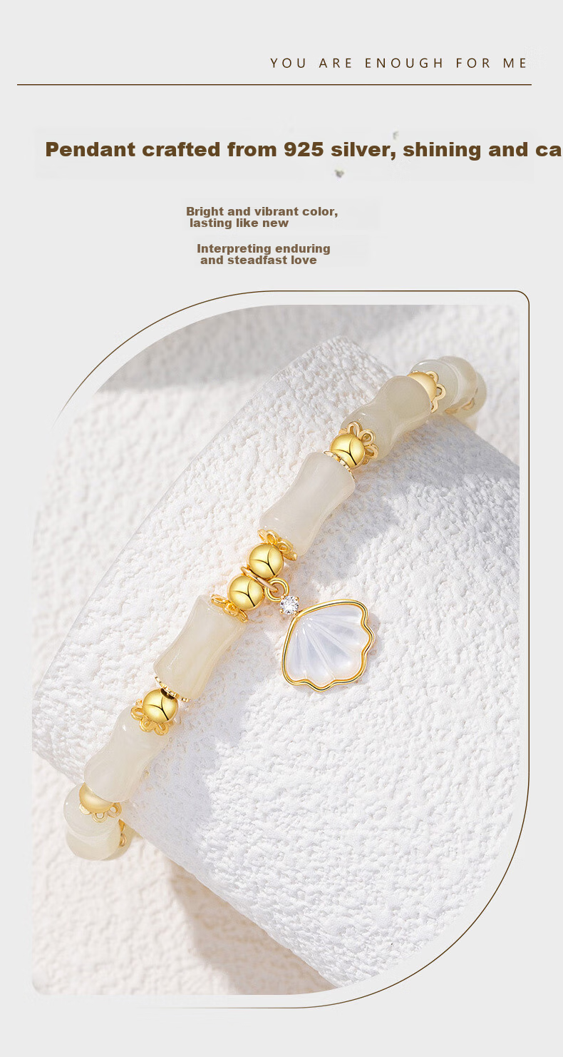 Qijun Natural Hetian Jade Bracelet for Women Genuine Jade Bead Practical Heartfelt 520 Gift for Girlfriend Wife 3