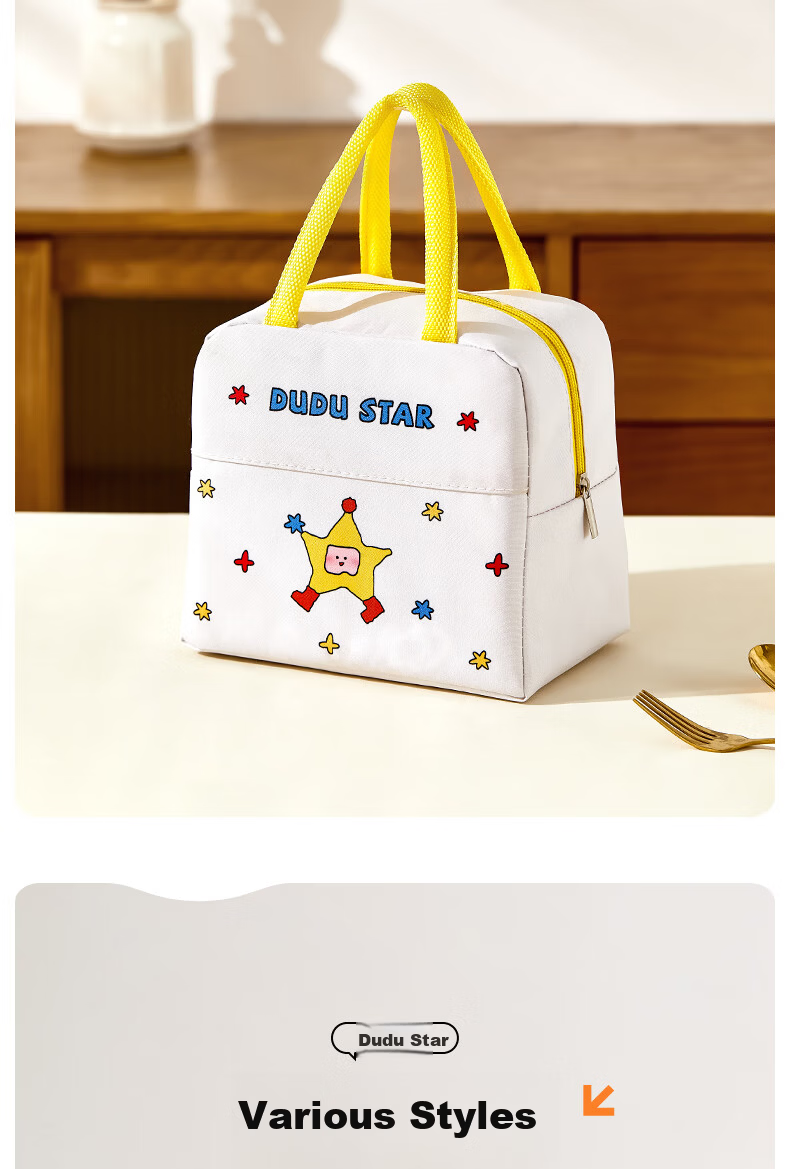 Cilock Lunch Box Tote Bag Insulated Waterproof Portable Bento Bag for Office Workers and Students 3