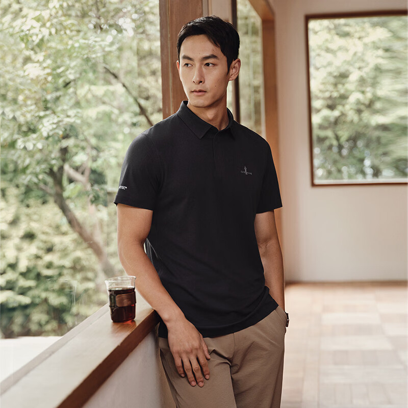 Biyinlefen [Lightweight Sun Protection POLARTEC] 2026 Summer New Men's Outdoor Casual Short Sleeve Polo Shirt