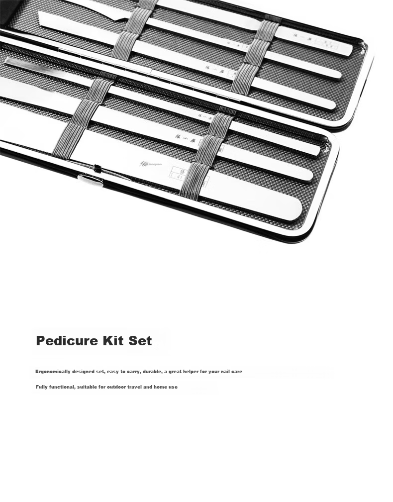 Zhang Xiaoquan Pedicure Knife Set Stainless Steel Slant Knife Scraper Flat Knife Nail File Six-Piece Set HT-7 3
