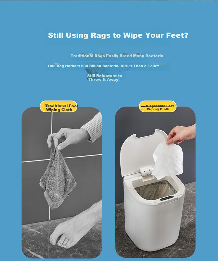 MENGTING Disposable Foot Cleaning Cloths, Thickened Foot Massage Wipes, 480 Sheets, Absorbent for Foot Bath, Hotel Lazy Person's Wipes, Face Towels 2