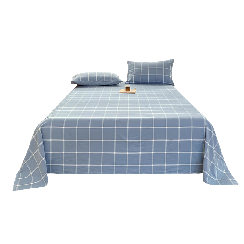 Wuyinliangpin Class A 100% Pure Cotton Bed Sheet, Single Piece, Double-Size All-Cotton Flat Sheet, Bed Cover, Bedspread, 230*245cm
