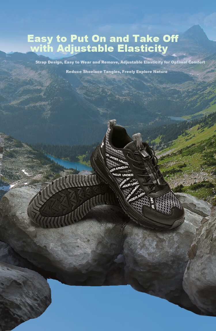 Under Armour Kids Outdoor Shoes Boys and Girls Hiking Strap Mesh Breathable Casual Sports Shoes 8