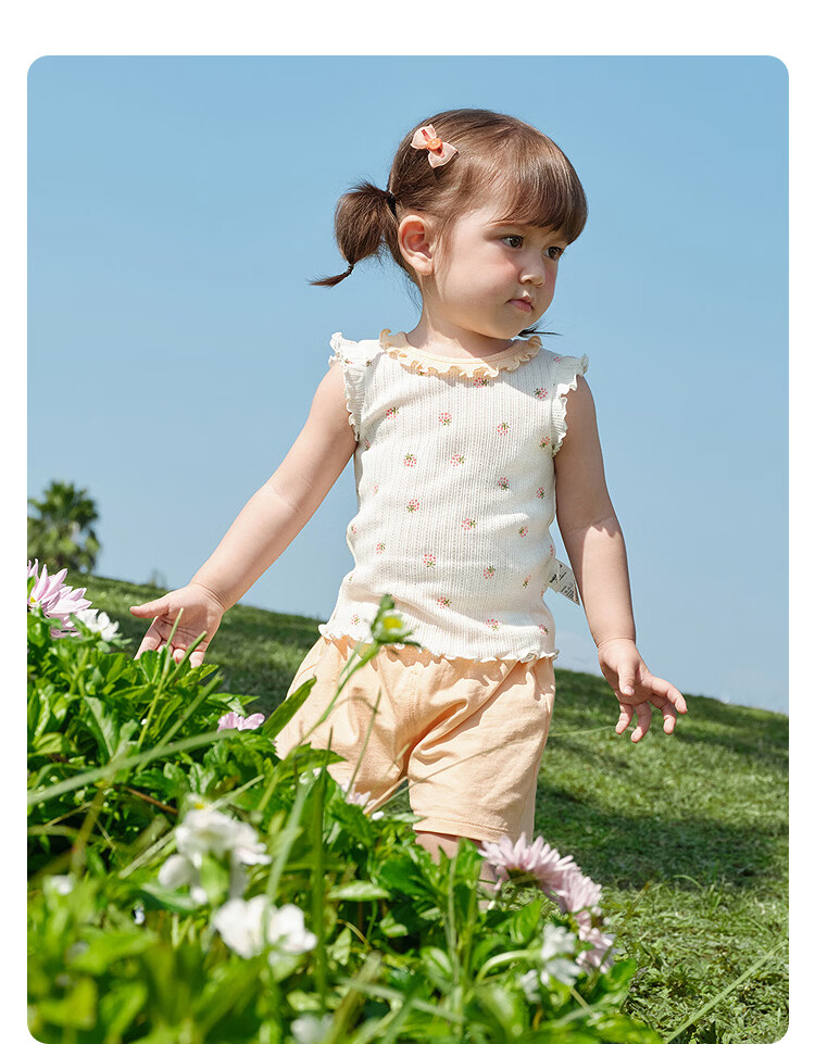 Balabala [balaOne] Baby Vest Infant Top Girls Summer Outerwear 2026 Sweet 20