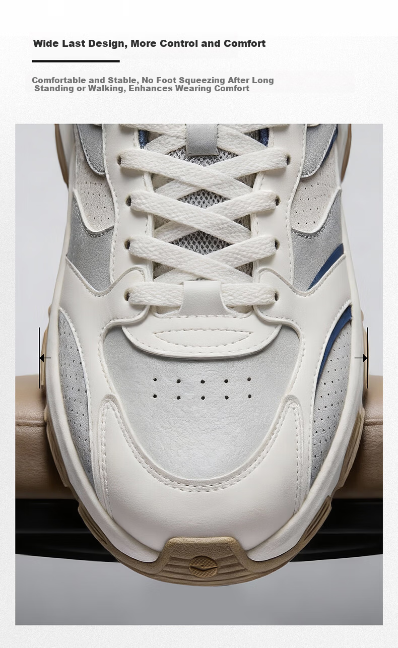 Erke Men's Sneakers 2026 Summer New Comfortable Breathable Thick Sole Height Increasing Casual Sports Shoes | Yibu 14
