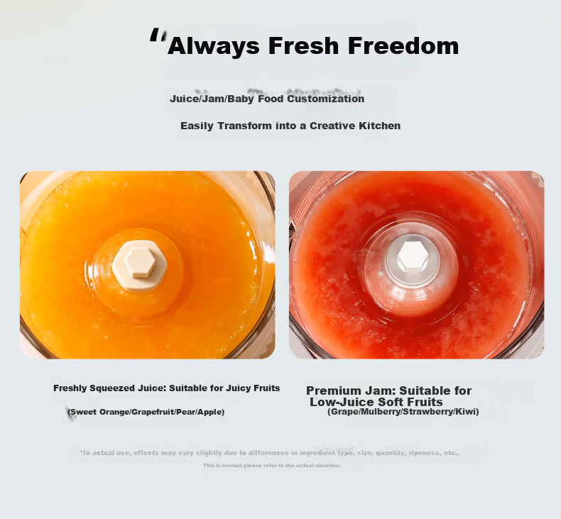 Loya Juicer Pulp Separation Fully Automatic Small Household Juicer Electric Orange Juicer Portable Wireless No-Filter Press Juicer White (Double Screw Press) 7