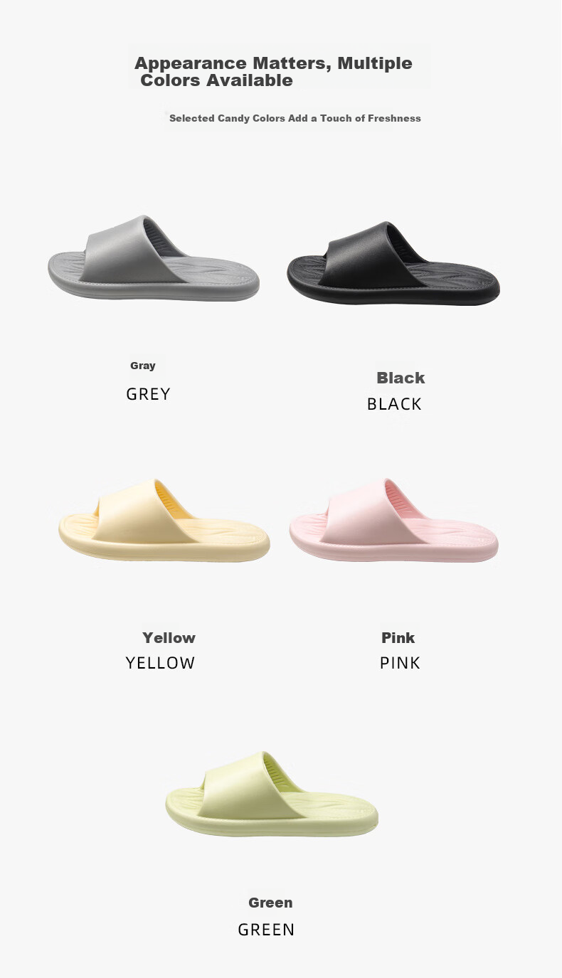 GUOLUOFEI Men's Summer Indoor Home Non-Slip Bathroom Shower Couple Slippers Women's Outdoor Gray Size 42-43 2