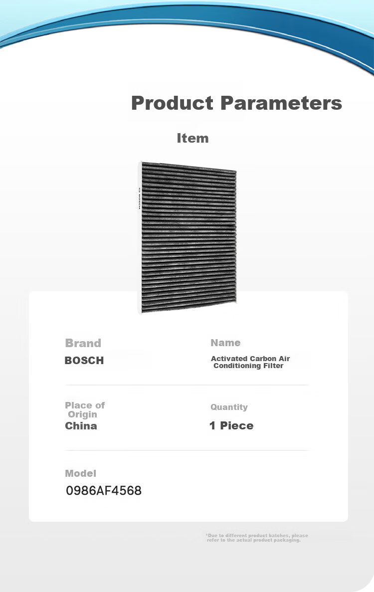 BOSCH Internal and External Activated Carbon Air Conditioning Filter Set for Audi A6/A6L/A7/A8L/RS6/RS7 and Volkswagen Phideon 5