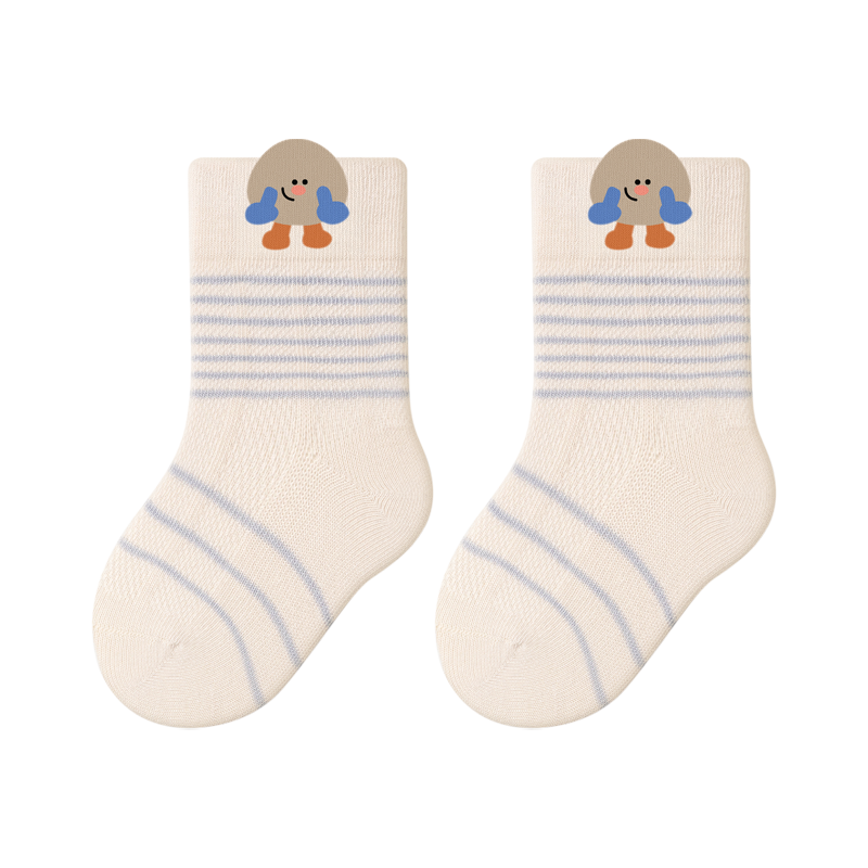 Growth Baby Socks Summer Thin Breathable Mesh Socks Seamless Soft Cuff No Tightening Mid-Calf Socks