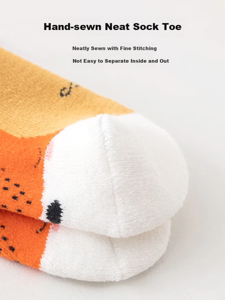 9i9 Baby Socks Spring and Autumn Thickened Terry Mid-Calf Floor Socks Warm Socks 3 Pairs 0-1 Years A172 7